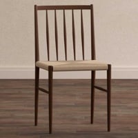 Eetkamerstoel Enes - Mokka staal / Beige touw - 50x77x42cm