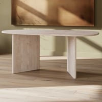 Ovale eettafel Grönvik - MDF naturel - 180x90 cm