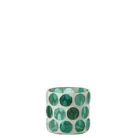 Kaarshouder glas turquoise small