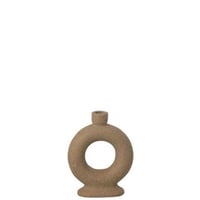 Vaas soliflore 1 ring steengoed taupe small
