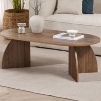 Salontafel Melina - 100% MELAMINE - Walnoot - 40 x 60 x 120 cm