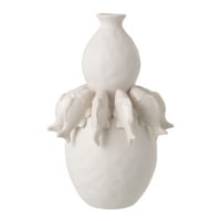 Vaas vis keramiek gebroken wit large