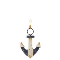 Anker paulowniahout blauw/wit small