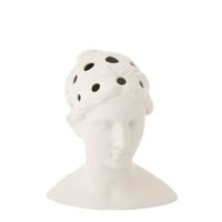 Vaas dame buste dolomiet wit