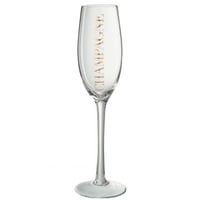 Champagneglas transparant/goud