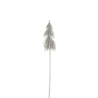 Tak dennenboom glitter plastiek zilver