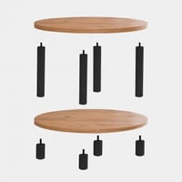 Roby Salontafel | 100% MELAMINE | Zwart, Atlantisch grenen
