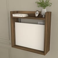 Laptop Bureau | 100% MELAMINE | Wit, Walnoot