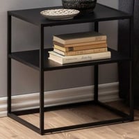 Nachtkastje Newton - 45x40x51cm - zwart staal