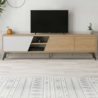 Fiona TV TV-meubel | 100% MELAMINE | Eiken, Wit