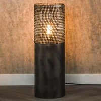 Vloerlamp Cilla - Ø20x60cm - metaal - zwart-bruin