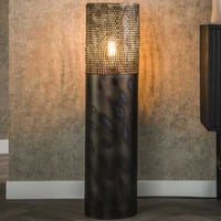 Vloerlamp Cilla - Ø22x90cm - metaal - zwart-bruin