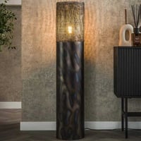 Vloerlamp Cilla - Ø25x120cm - metaal - zwart-bruin