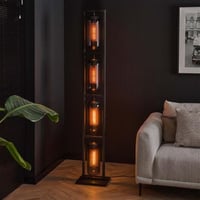 Staande lamp voor 4 lichtbronnen Smirna-Artic zwart