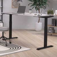 Bureautafel Hermoso | 180 x 80 x 120 cm | Grijs-zwartdesign