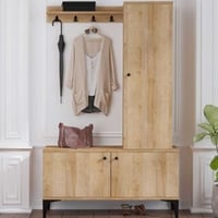 Lex Kapstok | 100% MELAMINE | Eiken, Zwart