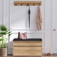 Boby Kapstok | 100% MELAMINE | Eiken, Zwart