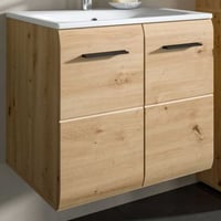 Wastafelmeubel Ice Xonox met keramische wasbak - 60x55x46 cm - Artisan Oak