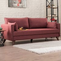 Bella 3-zits slaapbank | HOUTEN / MDF FRAME | Bordeauxrood