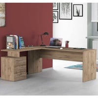 Hoekbureau Selda 160/180x75 cm-Wotan eik