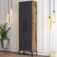 Berlin AS Schoenenkast | 100% MELAMINE | Walnoot, Antraciet