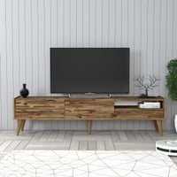 Tv-meubel Valensiya - 180x45x35cm - 3 deuren - walnoot