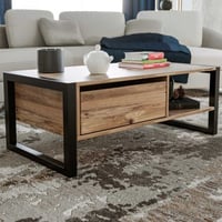Haldizen Salontafel | 100% MELAMINE | Atlantisch grenen, zwart
