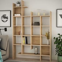 Boekenrek Woody | 100% Gemelamineerd | 18 mm dik | Eiken kleur