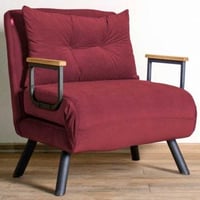 Sando 1-zits slaapbank | Metalen frame | Kastanjebruin