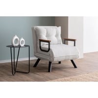 Atelier Del Sofa 1-zits slaapbank in Cream Teddy stof