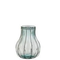 Vaas fusion glas/metaal blauw small