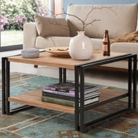 Cosmo Salontafel | 100% MELAMINE | Atlantisch grenen, zwart