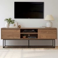 Rodez 140 TV-meubel | 100% MELAMINE | Walnoot, Zwart