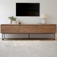 Milo 180 TV-meubel | 100% MELAMINE | Walnoot, Zwart