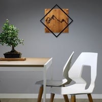 Skyler Decoratieve houten wandaccessoire | Hout & metaal | 54 x 54 cm
