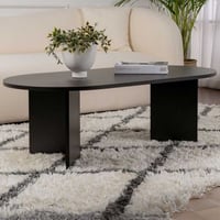 Ovale salontafel Sable - 119x60x40cm - zwart