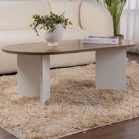 Sable Salontafel | 100% MELAMINE | Walnoot, Wit