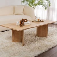 Salontafel Sabin - 100% MELAMINE - Saffier eiken - 40 x 60 x 119 cm