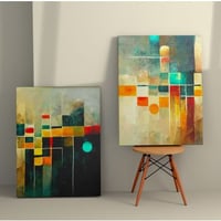 Novato Decoratief canvas schilderij (2 stuks) | Houten lijst | 70 x 100 cm