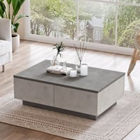 LV17 Salontafel | 100% MELAMINE | Zilver, Antraciet