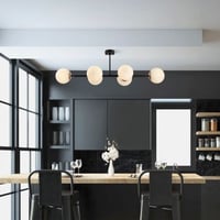 Fazli Kroonluchter | METALEN BEHUIZING | Zwart, antiek, crème