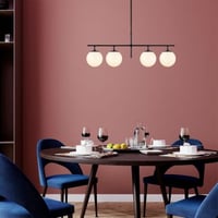 Roe Kroonluchter | Verstelbare hoogte | Zwart, crème