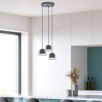 Fulgor kroonluchter | 35x35x110cm | metalen frame | antraciet