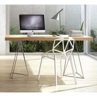 Tafel / Bureau Multis 180cm - eik/chroom