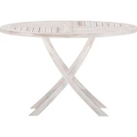 Ronde eettafel Kenya Venture Design - Teakhout - ø120cm - Witgewassen