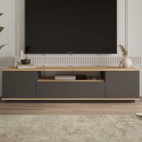 FR7 TV-meubel | 100% MELAMINE | Atlantic Pine, Antraciet