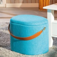 Poef Dilia met opbergruimte - blauw