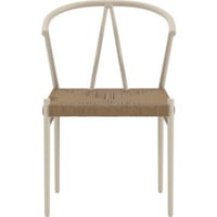 Eetkamerstoel Alfons Venture Design - Staal & Rotan - 58x74x55 cm - Beige