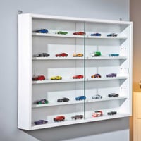 Vitrinekastje wit voor aan muur - Collecty 