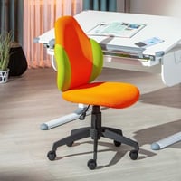 Bureaustoel Jessie - oranje/ groen